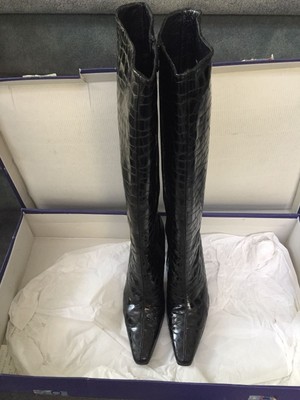 stuart weitzman croc boots