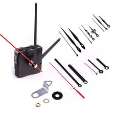 Quarzuhrwerk mit 6 Alu Zeigersätzen Set Uhrwerk Zeiger Wanduhr Uhrzeiger Modern