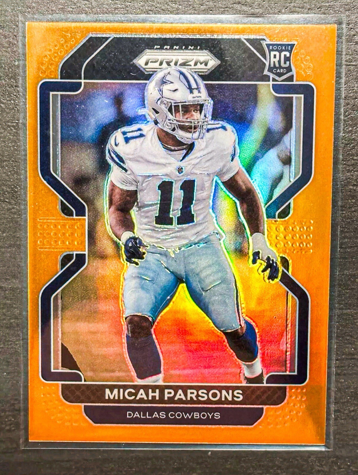 2021 PANINI PRIZM #382 MICAH PARSONS ORANGE RC ROOKIE /249