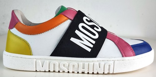 MOSCHINO Sneakers Logoband Damen Designer Schuhe Low Top Womens Sneaker Gr37 NEU - Bild 12 von 17