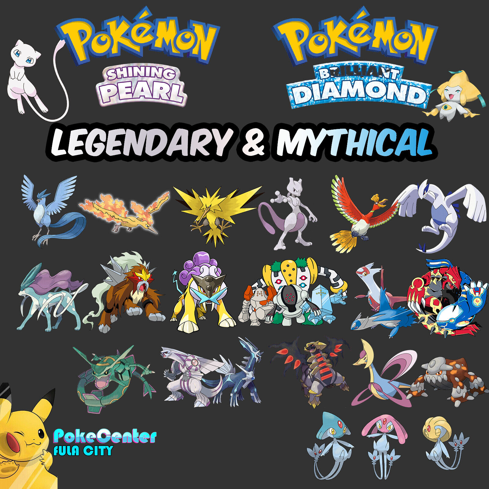 All 39 Legendaries and Mythicals available in Brilliant Diamond and Shining  Pearl - PokeFlash