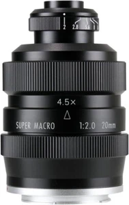 Zhongyi Mitakon Freewalker 20mm f/2 4.5X Lentille Super Macro pour caméra Sony Emount