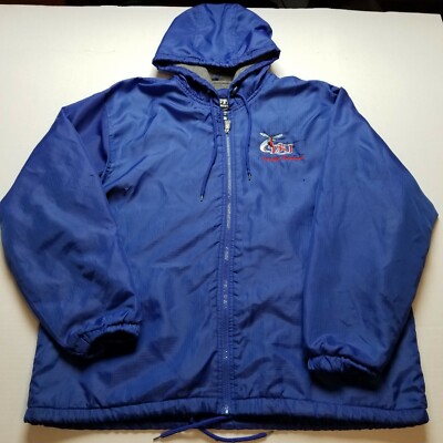 Vtg Delaware State Technology Jacket Mens L DSU Fleece Lined Sportswear 90s C11