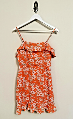 Francescas TRIXXI Coral Floral Mini Summer Dress w/ Ruffles Size M *Bust 17" ptp | eBay Francescas TRIXXI Coral Floral Mini Summer Dress w/ Ruffles Size M *Bust 17" ptp | eBay