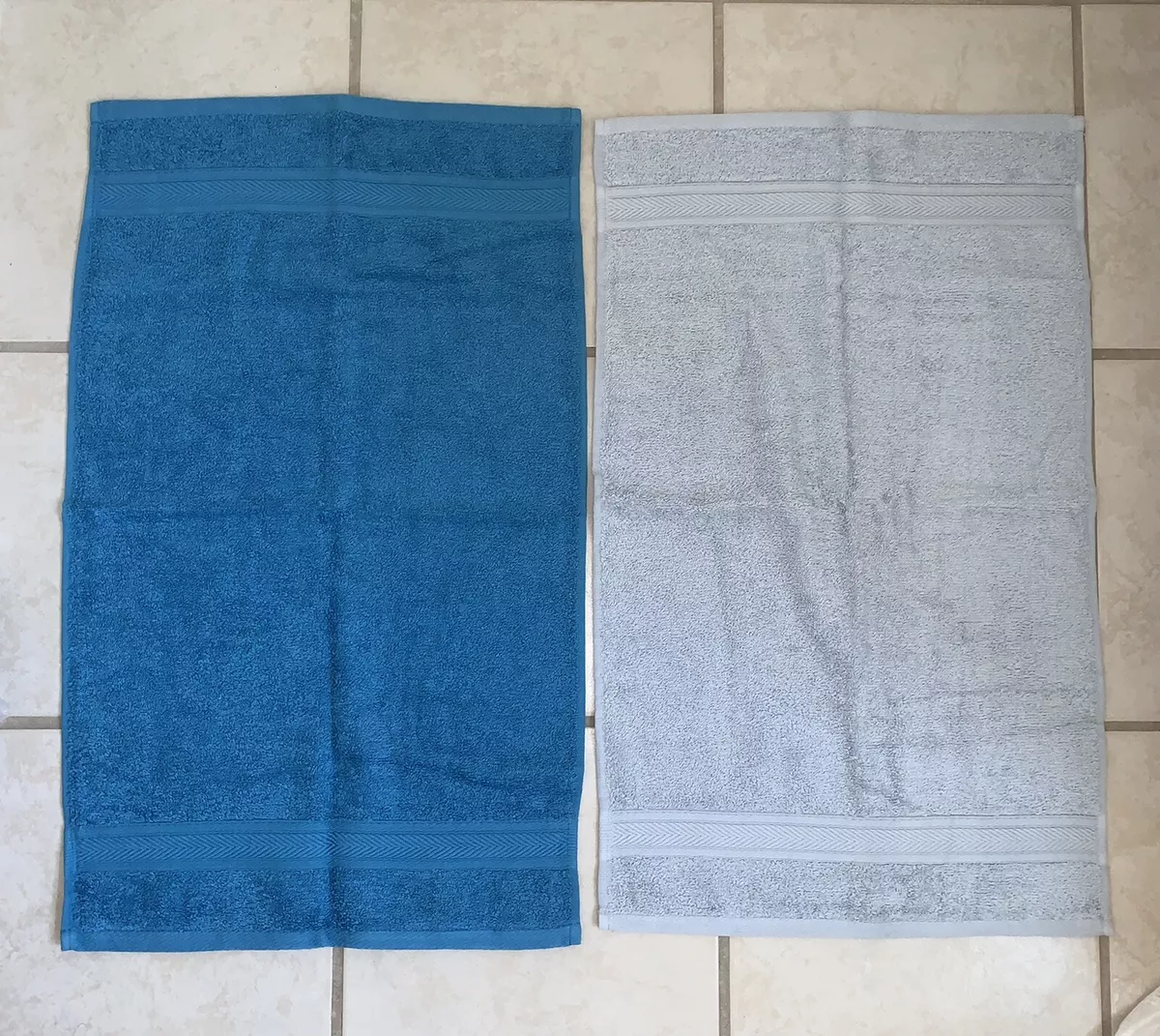 Tommy Hilfiger 2 Pc. Blue and Light Blue Hand Towel & Washcloth