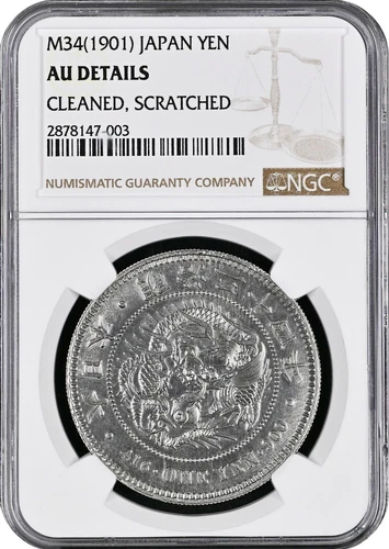 M34 (1901) Japan yen NGC AU Details