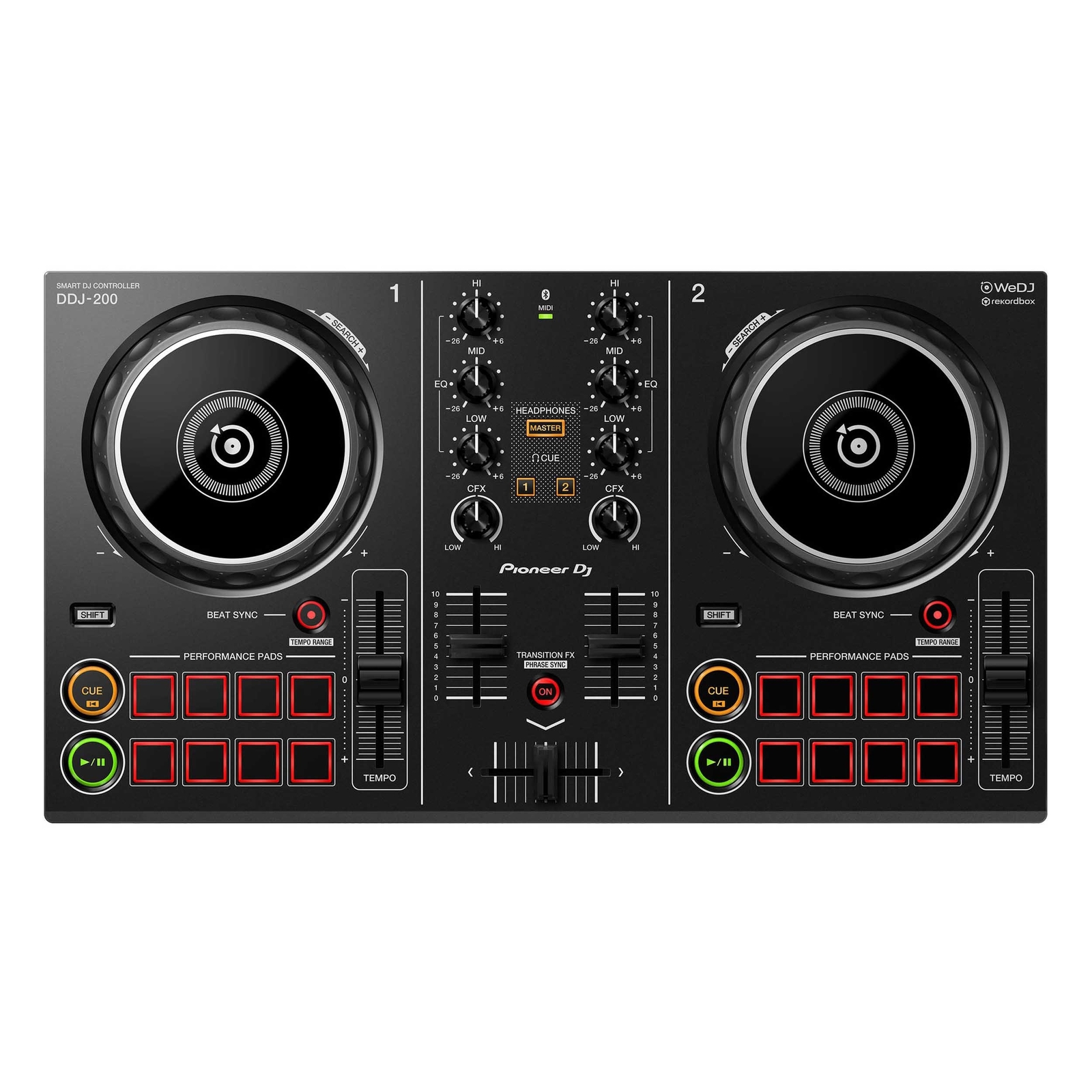 Pioneer DJ DDJ-200 Smart DJ Controller for WeDJ and rekordbox