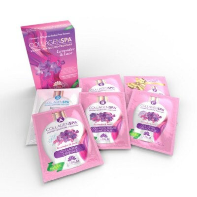 LA PALM Collagen Spa 6 Step Manicure/Pedicure Kit -Choose From 6 luxury SCENTS!