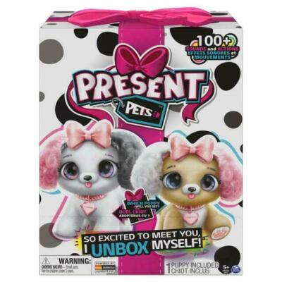 Brand New! Spin Master Present Pets Fancy Puppy Interactive Plush Pet Toy
