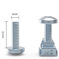 M6 Rack Mount Cage Nuts and Screws for Rack Mount Server Cabinet Routers