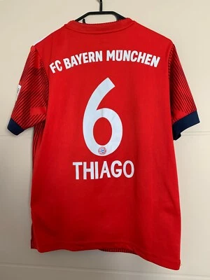 Maillot Thiago FC Bayern Munich 2018-2019 jersey Adidas taille S camiseta shirt - Photo 1/4