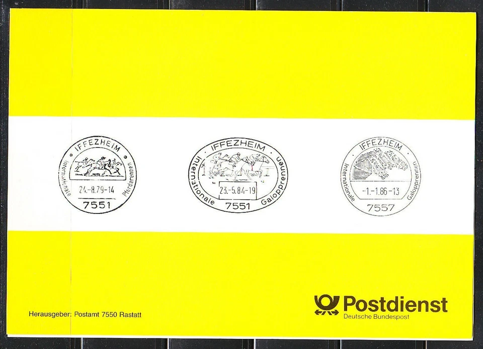 Germany 1991 Klappkarte Equestrian / Sport Mi 1499-1502 Sc B701-704 ETB Luxe ! - Image 3 of 3