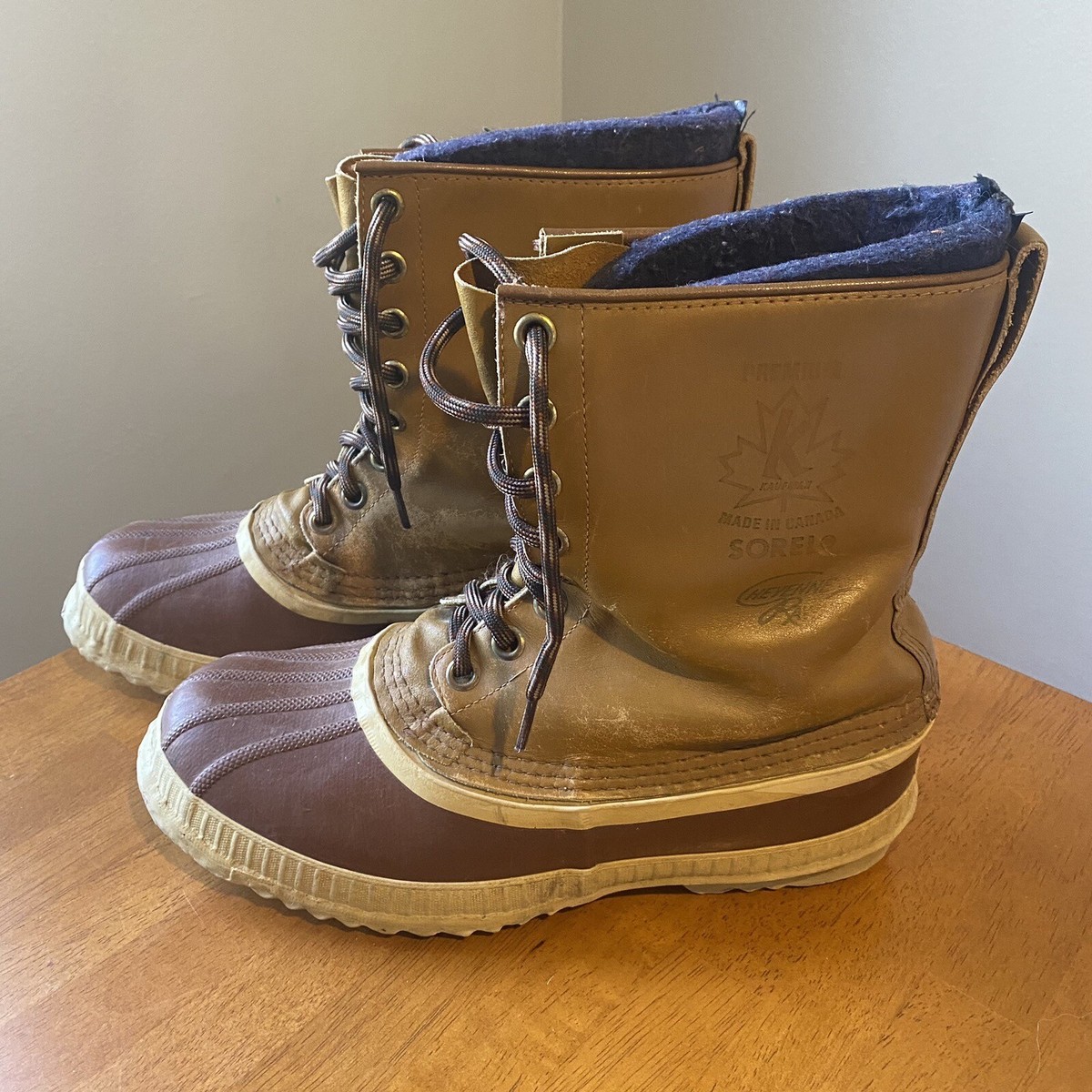 Vintage Premium Sorel Kaufman Winter Snow Boots Men display picture 3