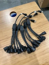 Lot of 5 Well Shin Technology Multi Extension Power Cable WS-022 1 to 4