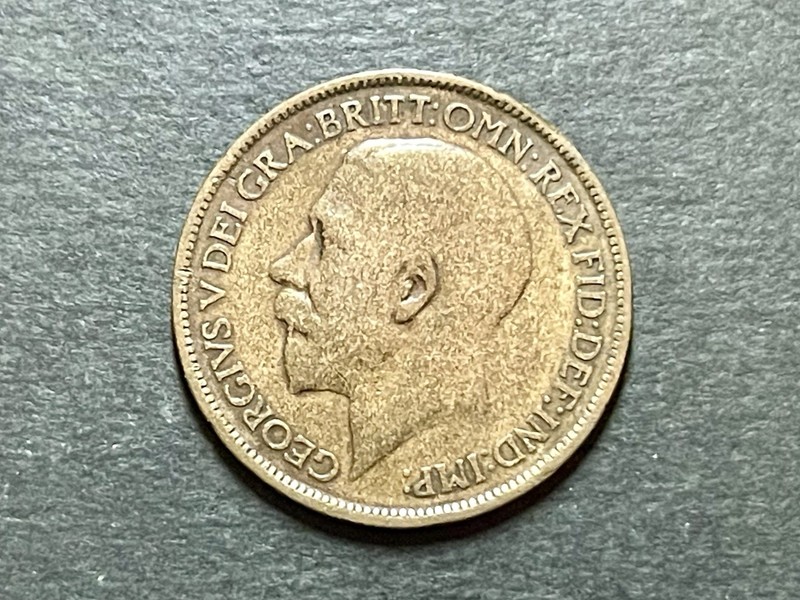 United Kingdom Half ½ penny • 1913 KM# 809 25mm (George V) Combined Shipping!