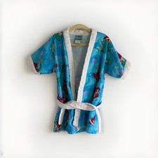 Vintage 90  s Disney Little Mermaid Kid  s Bath Robe Size Small 4/5