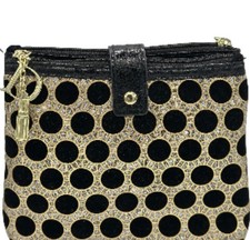 Vintage Dior limited edition black gold makeup pouch featuring signature charms
