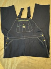 Liberty Denim Bibs Overalls Men's 42 X 32 Blue Workwear Carpenter Farmer.  2006
