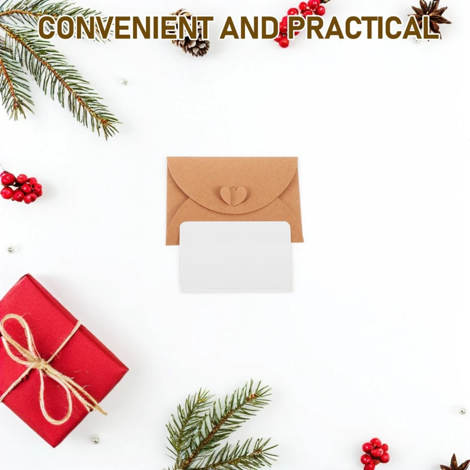 20 Pcs Enveloppe Pour Cartes De Visite Noël À Message D'écriture - Photo 2/4