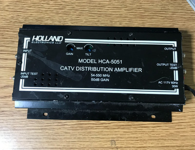 Holland HCA-5051 CATV Distribution Amplifier - 54-550 MHz - 50dB Gain