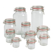 Staffa in filo per conserve rotonda vetro bianco ermetica scorta cucina varie misure