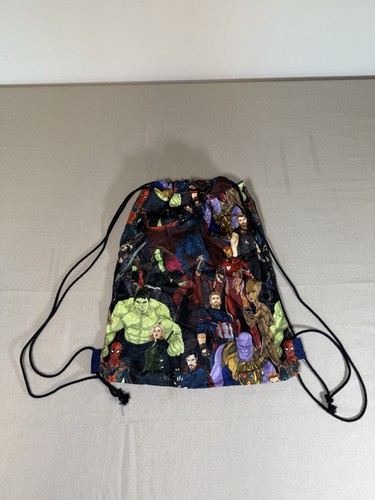 Marvel Drawstring Bag Superhero All Over Print Lightweight Avengers Endgame - Picture 1 of 11