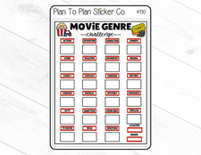 4130 Movie Genre Challenge Planner Stickers.