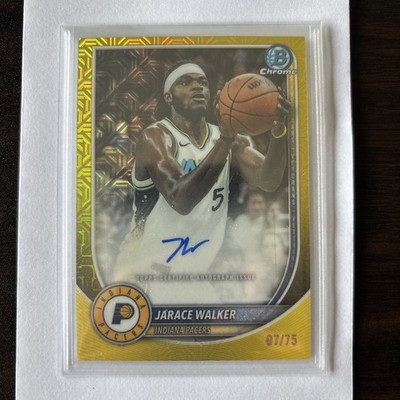 Jarace Walker BCA-JK Bowman Chrome Mojo Auto Yellow /75 Indiana Pacers