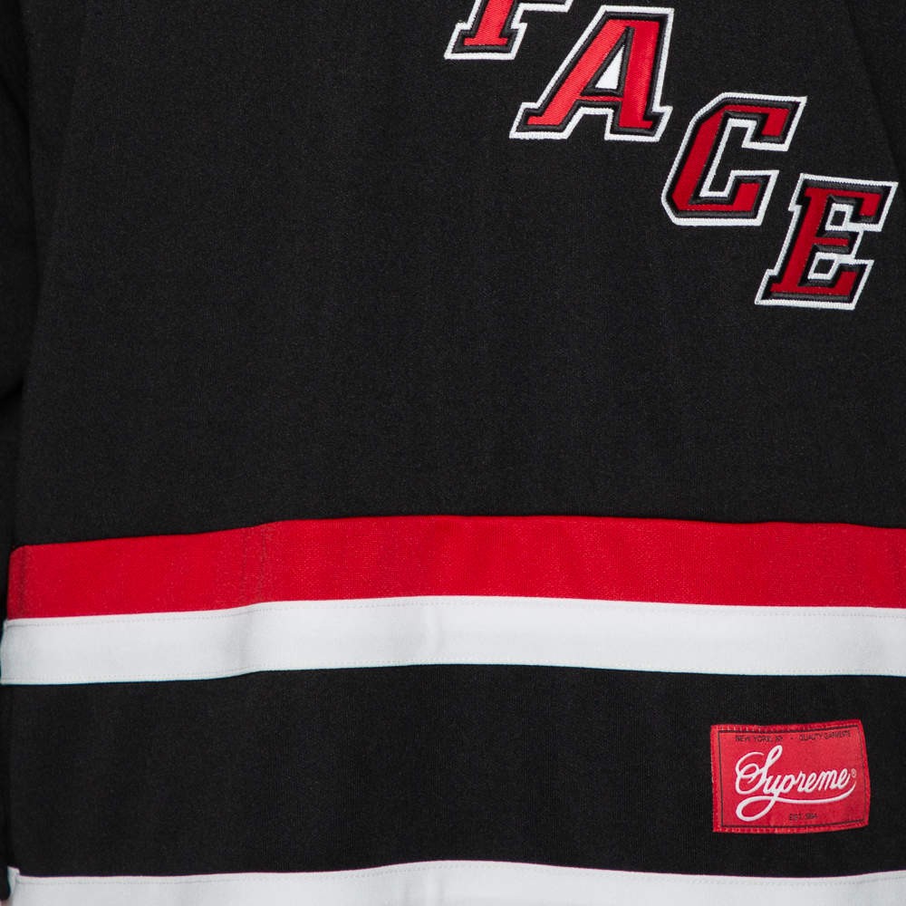 Supreme Black Scarface Embroidered Synthetic Paneled Hockey Jersey