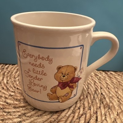Vintage Hallmark Everybody Needs A Little Tender Loving Bear Coffee Mug 1984