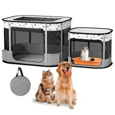 Portable Cat Playpen, Foldable Pet Dog Playpen, Kitten Puppy Play Pen