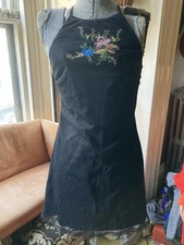 Vintage Y2K Rampage Grunge Slip Dress Whimsygoth Sz M L Mesh Fairy Ditsy 90s VTG