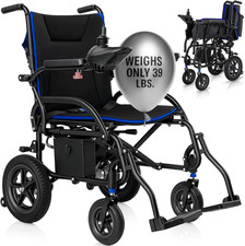 Vive Ultra Lightweight Foldable Electric Wheelchair - Only 39 lbs