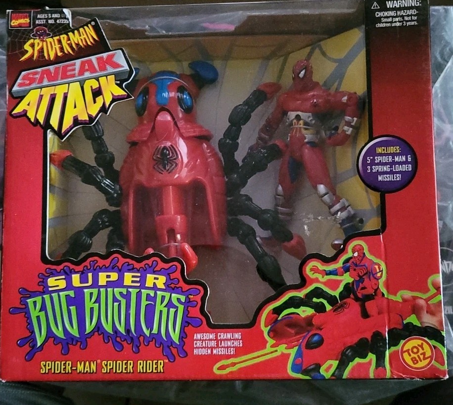 S・Fシリーズ ATTACK HAWK space toys 駄玩具パチ当時物 Marvel Comics Spider-Man Sneak Attack Super Big Busters ,Toy Biz