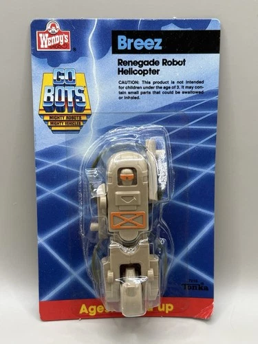 Go Bots BREEZ Renegade Robot Tonka Wendys Helicopter 1986 Sealed
