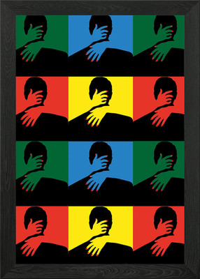 Mehrfarbige Umarmung der Liebe Gerahmtes Wandbild Poster Leinwanddruck Bild