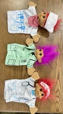 Vintage Russ Troll Doll Puppets Lot Of 3 