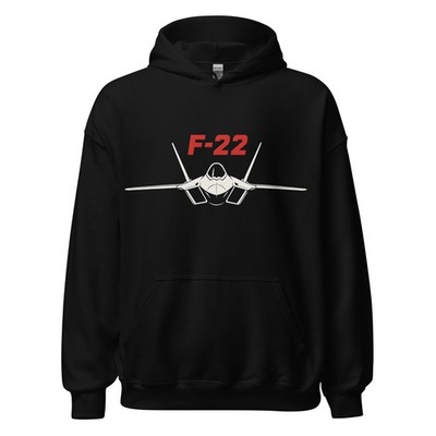 F-22 Raptor Hoodie | Bold Fighter Jet Front View Stealth Aircraft Graphic