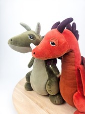 Jellycat Paprika Dragon and Olive Dragon, Red Dragon Green Dragon READ