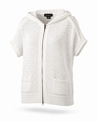 Strickjacke weiß Größe XS Damen Eddie Bauer Jacke Luftiger Lochstrick 2.6490