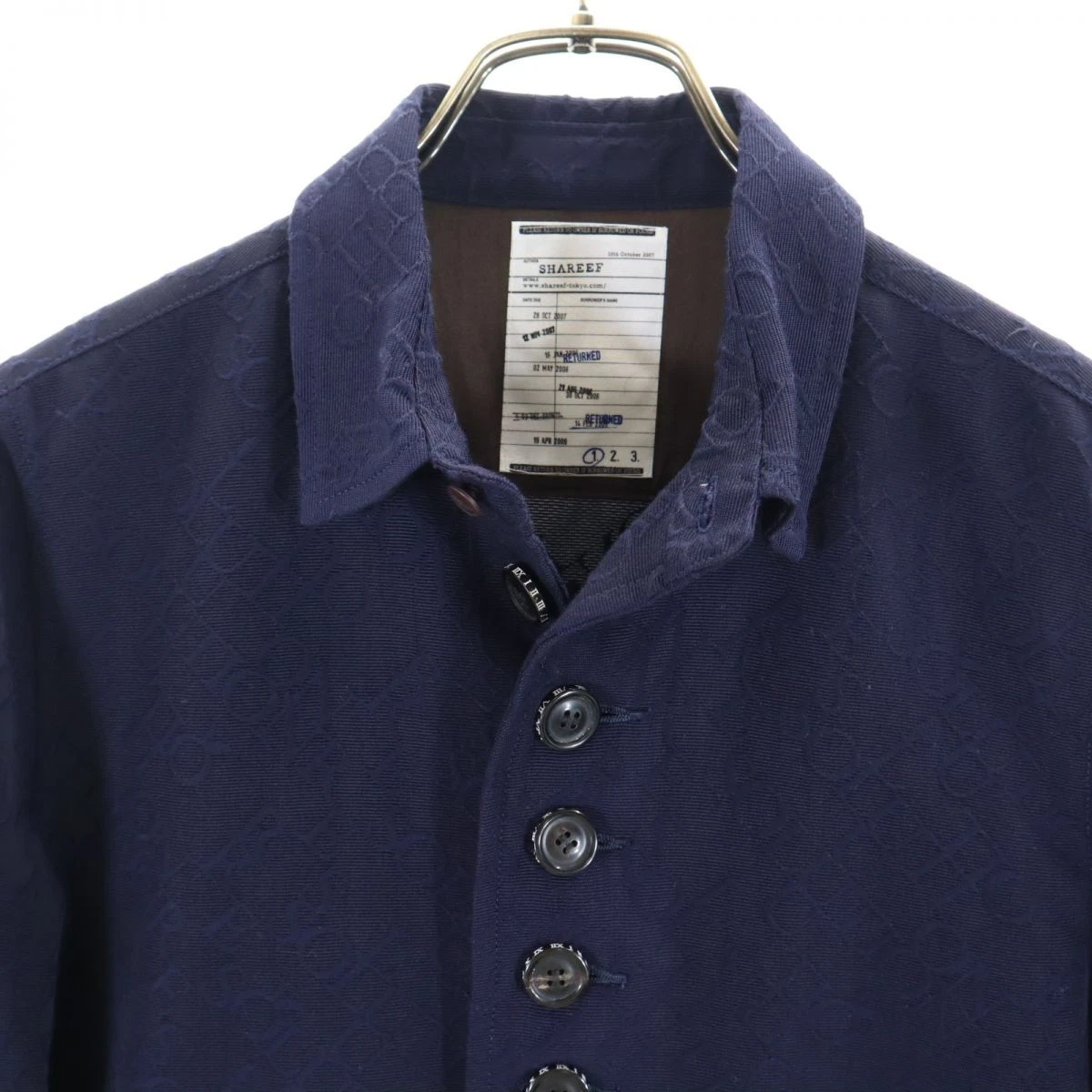 Used SHAREEF made in Japan Stainless collar coat 1 Navy Men's - product detail image 6