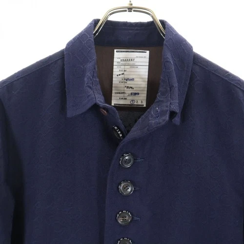 Used SHAREEF made in Japan Stainless collar coat 1 Navy Men's image 6