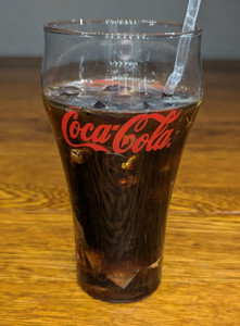 Coca-Cola With Ice Display Fake Food Prop Signature Glass of Coca Cola with Ice