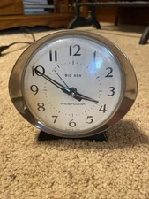 Big Ben Westclox Gold & Black Alarm Clock Wind Up Parts Only Or For Repair