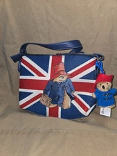 Paddington Bear Purse Hand Bag w/Clip On Bear