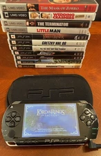 Sony Psp1001 W/softcase & 11 Games/movies. Needs Battery Works With Cord