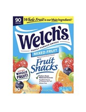 Welch s Mixed Fruit Snacks 90 Pouches 0.8 oz Made With Real Fruit