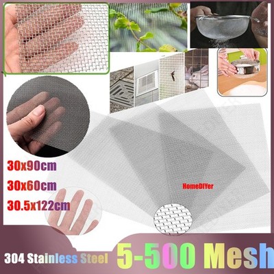 304 Stainless Steel Woven Wire Mesh Screen Metal Filter Grading Sheet 5-500 Mesh