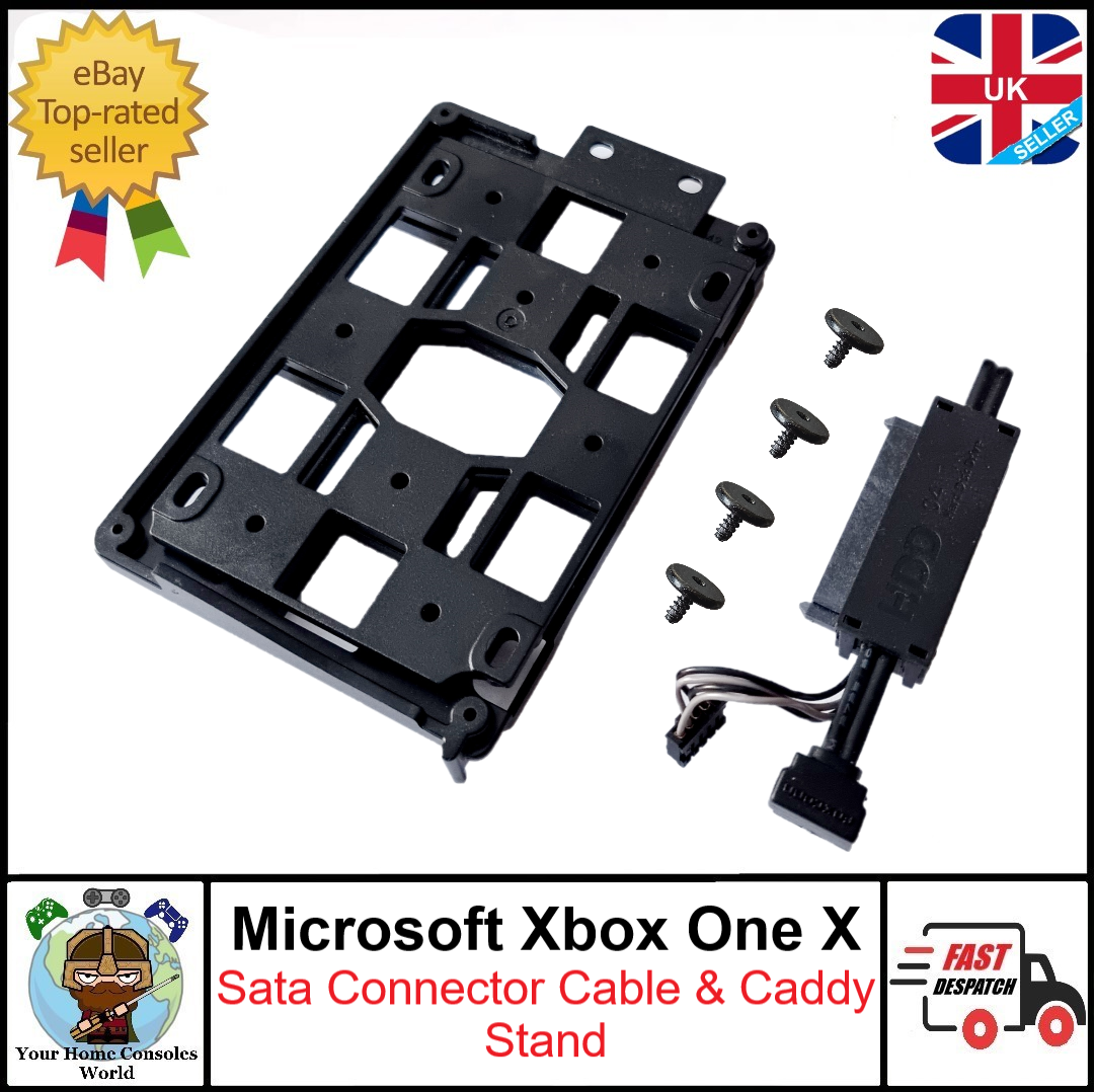 Microsoft Xbox One X HDD Hard Drive Sata Connector Cable & Caddy Stand