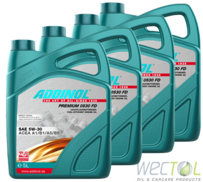 4 x 5 Liter Addinol Premium 0530 FD 5W-30 Motoröl Ford Jaguar Land Rover